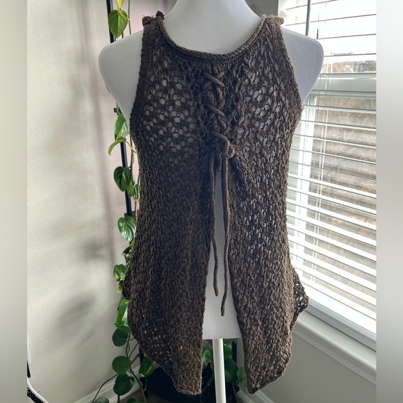 Michael Stars Knitted Crotchet Tank Top - Picture 2 of 5